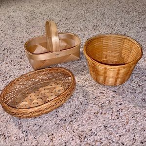 Bundle of 3 Woven Baskets